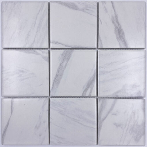 กระเบื้องสระว่ายนํ้า Porcelain stone รุ่น Kyanite stone White marble  ( on net )