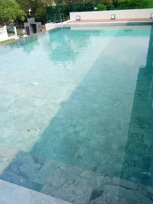 กระเบื้องสระว่ายน้ำหินธรรมชาติ รุ่น ไวท์คลาวดี้ - Image 3