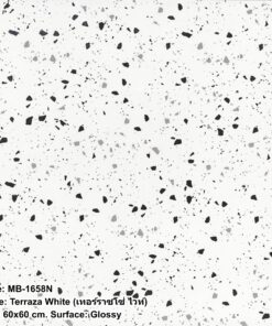 กระเบื้องหินขัด Terrazzo White CODE MB-1658N 60x60 Glossy